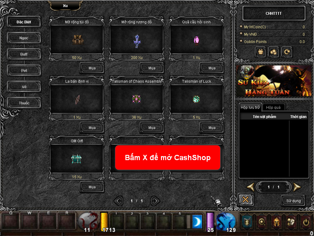Chức năng chính của Game MU Liên Việt Chức năng chính của Game MU Liên Việt