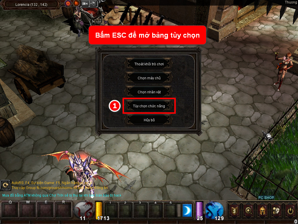 Chức năng chính của Game MU Liên Việt Chức năng chính của Game MU Liên Việt